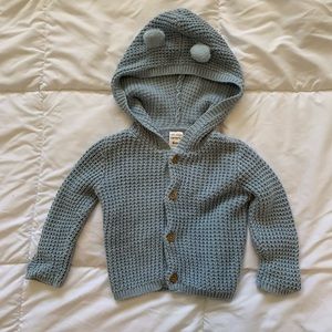 Adorable hooded Carters baby cardigan